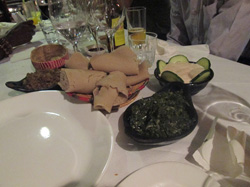 Spicy Yoghurt, Spinach, Tef Injera, Azifa